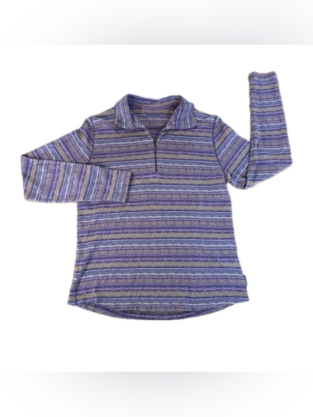 Woolrich Quarter Zip Pullover Sweatshirt Women’s Medium Purple Boho, Outdoor